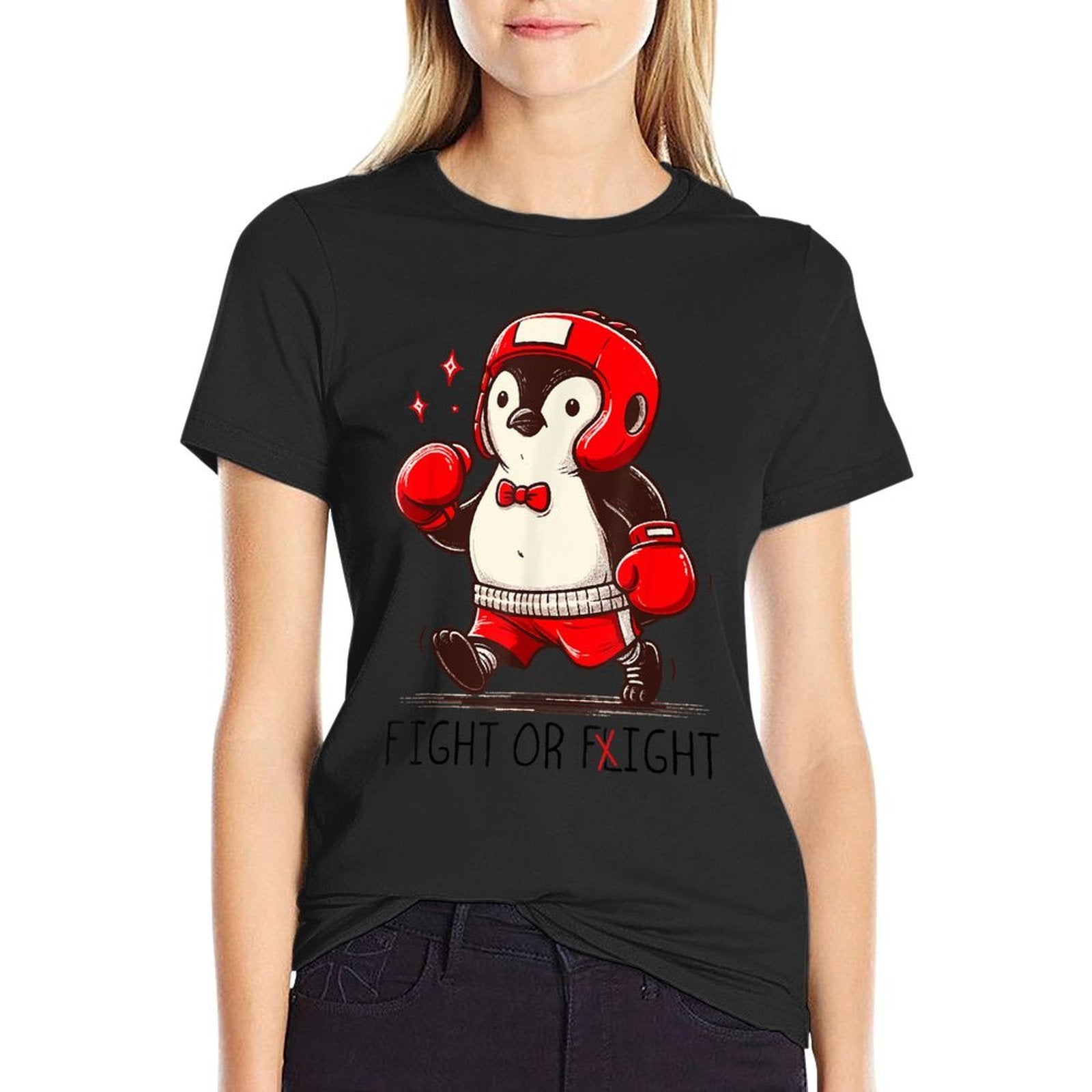 Fight Or Flight Funny Penguin Pun Fight Or Flight Meme Box  Moisture-wicking T-Shirt