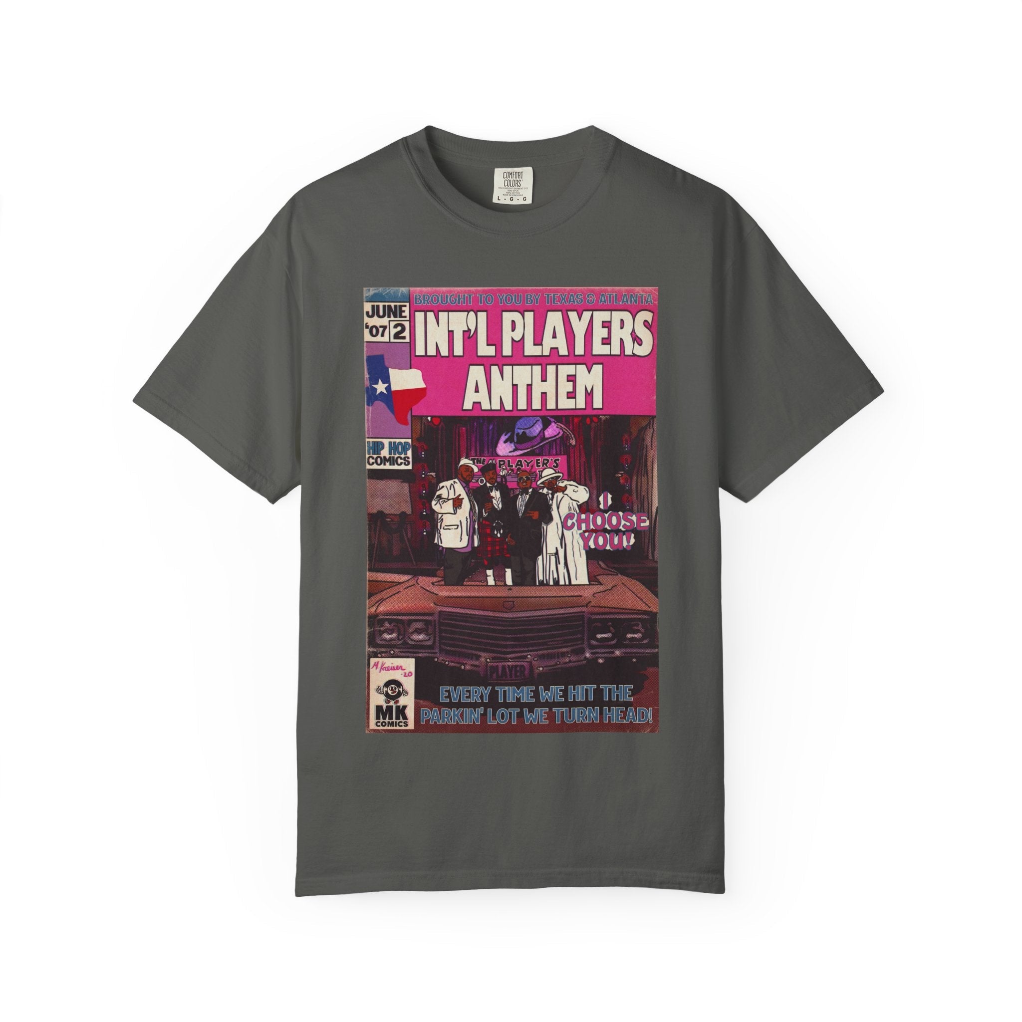 Int’l Players Anthem - Unisex Comfort Colors T-shirt | Hip Hop Graphic Tee, Garment-Dyed Soft Cotton, Relaxed Fit
