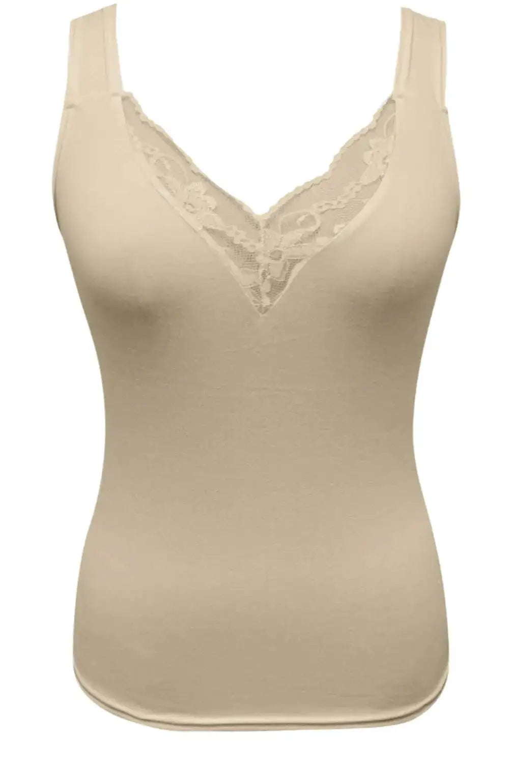 Plus Size Lace Detail V-Neck Tank Top
