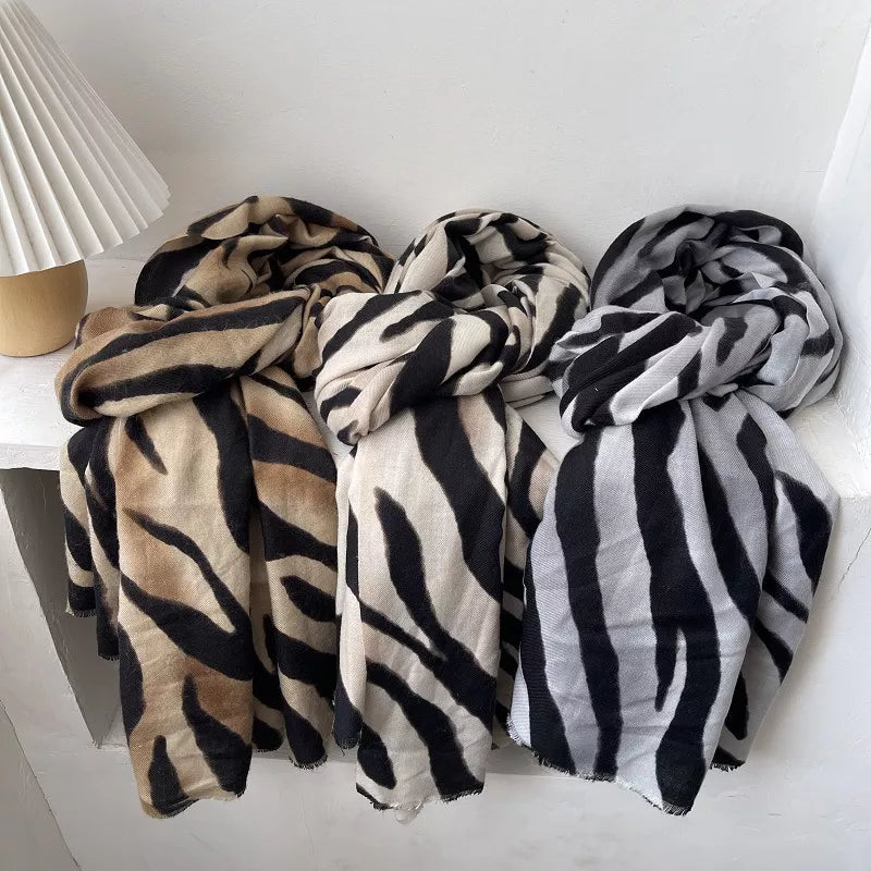 Zebra Print Lightweight Scarf - Versatile