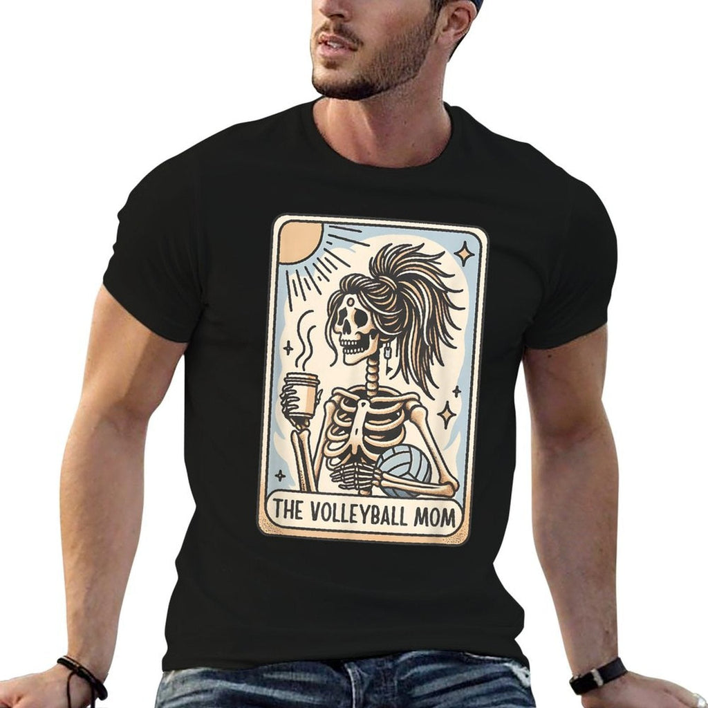Funny Halloween Volleyball Mama, Volleyball Mom Skeleton  Relaxed-fit T-Shirt