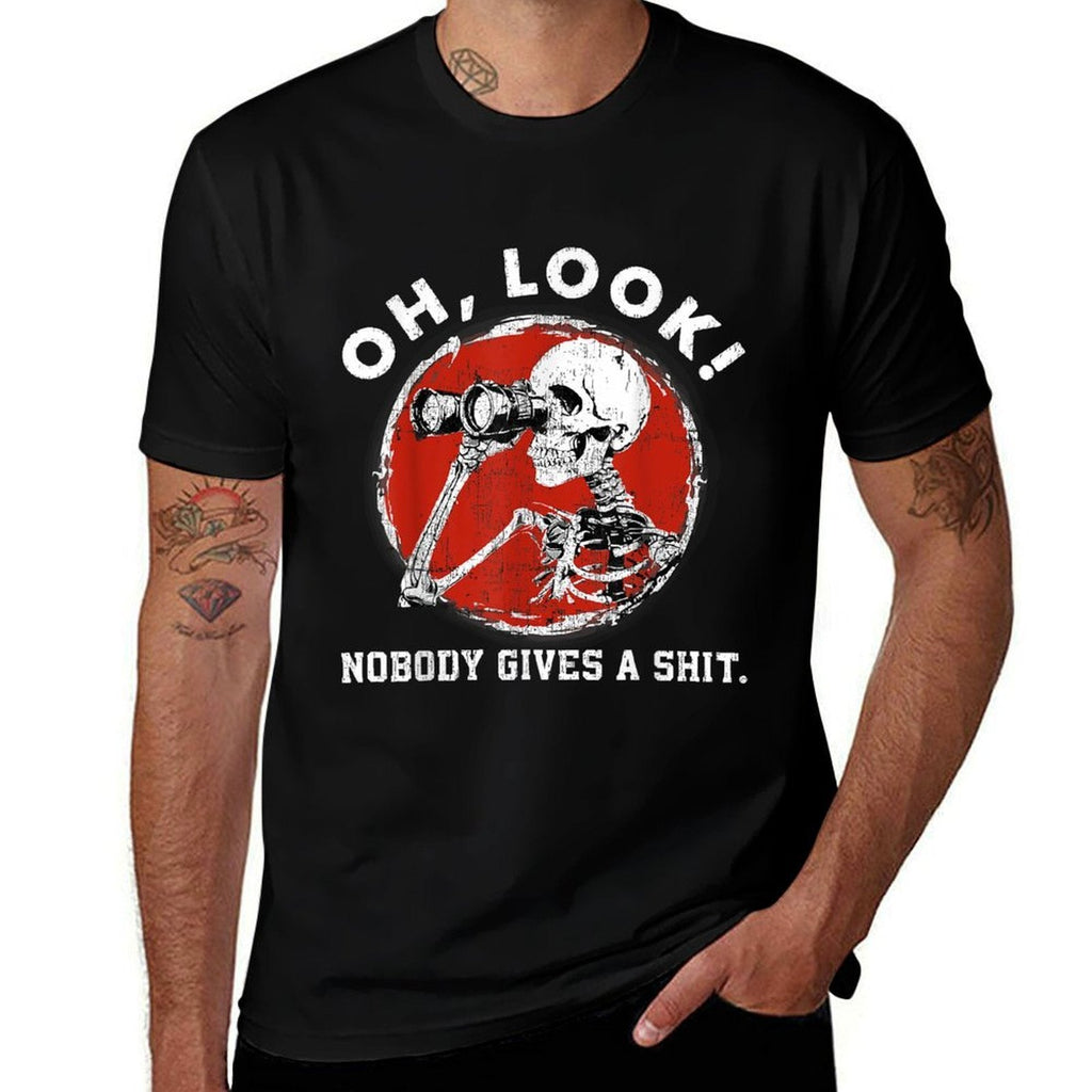 Oh Look Nobody Gives A Skeleton Funny Generation X  Stretchy T-Shirt