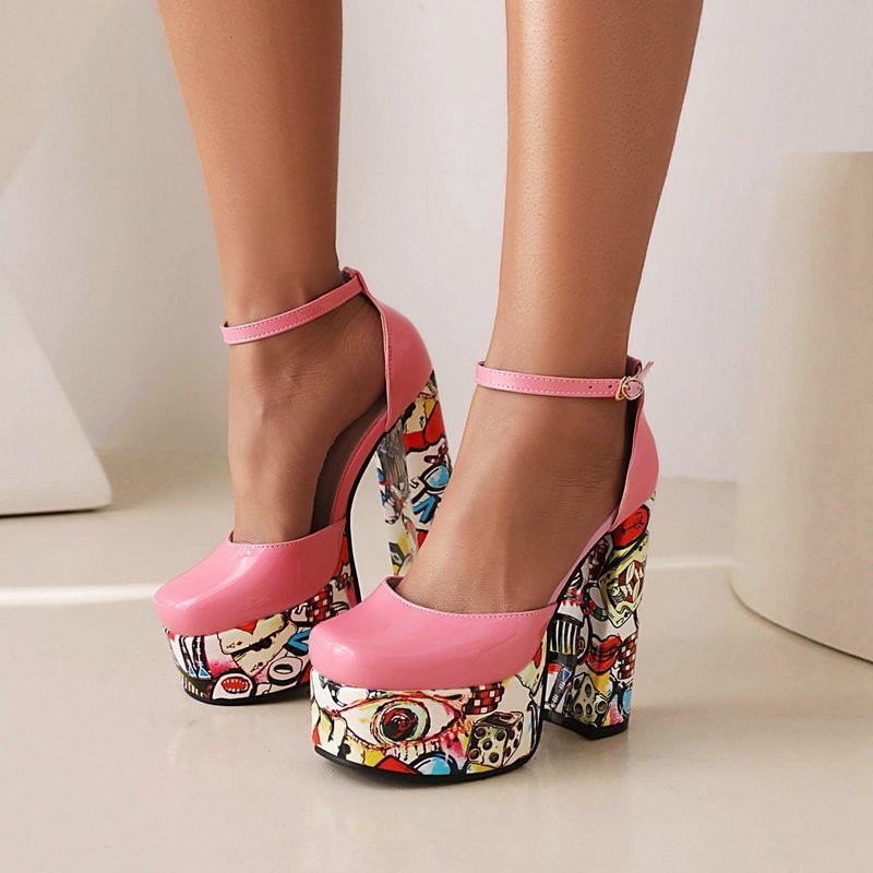 Waterproof Platform Sandals with Chunky Heels