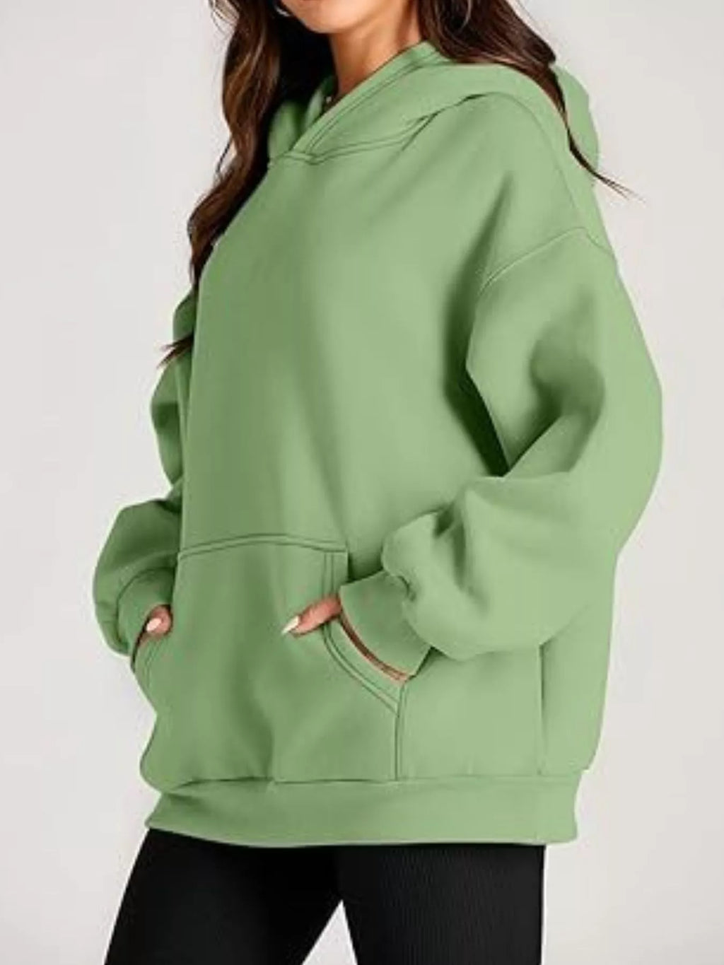Women's Kangaroo Pocket Long Sleeve Hoodie Comfortable Pullover