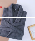Unisex Thick Long Robe – 100% Cotton Double Waffle