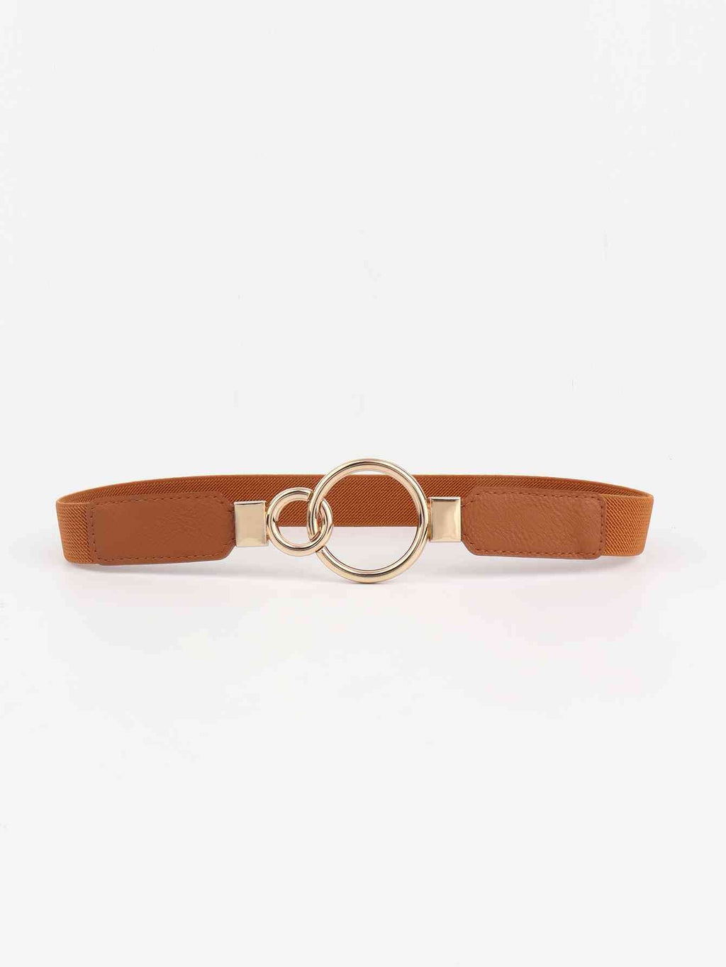 ElegantStyle Double Ring Buckle Elastic PU Belt – Adjustable Comfort Fit See size chart under “more details”