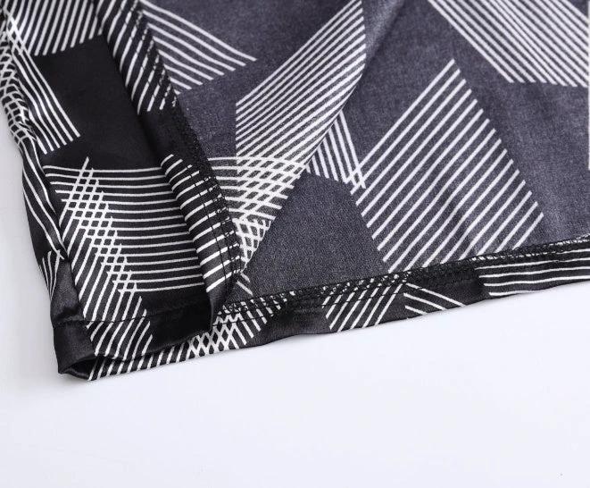 Men Ice Silk Double Short Suit Pajamas