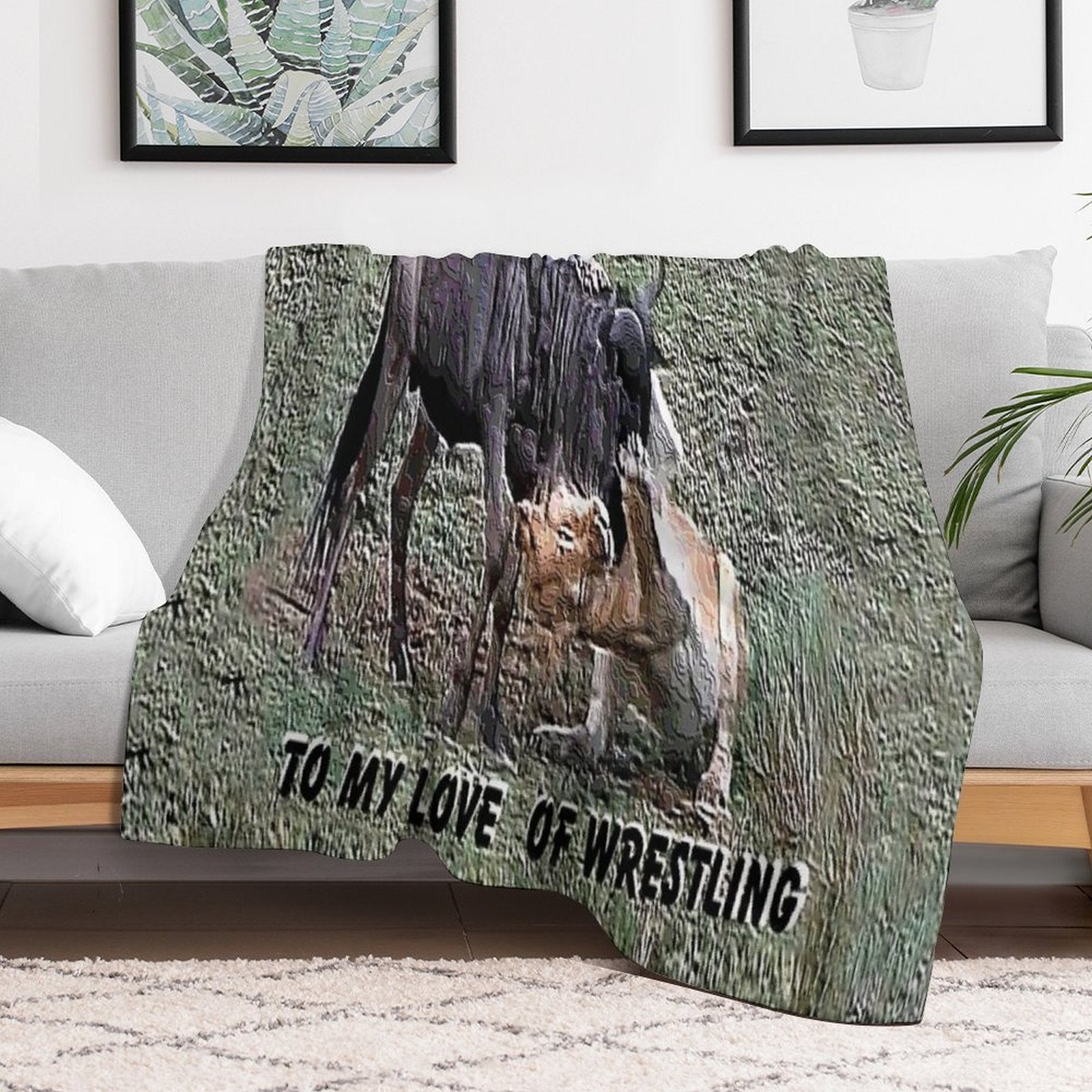 Wrestling For Life Throw Blanket
