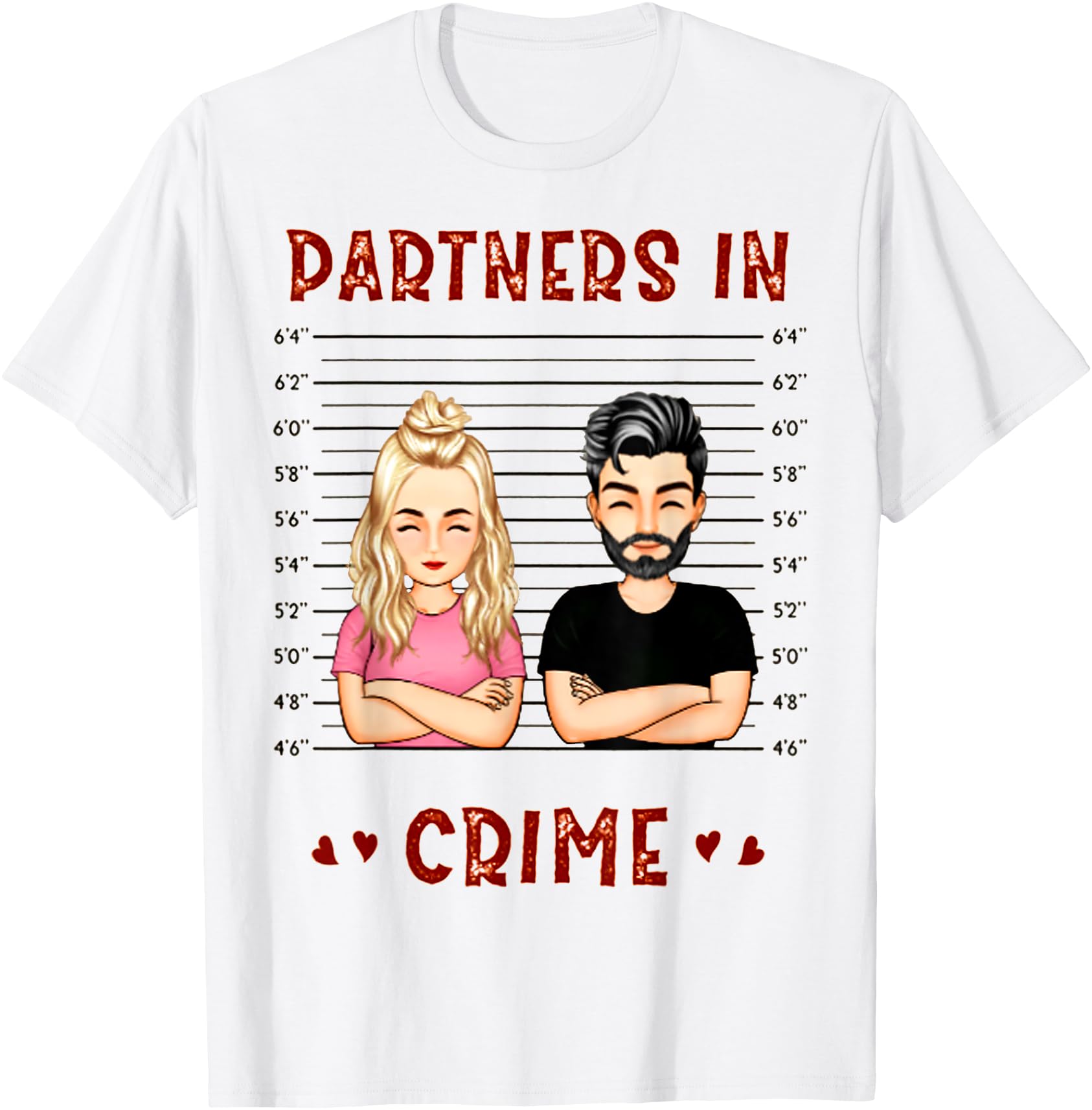 Authentic Partners Crime Just Remember T-Shirt - Graphic Print for Adults
