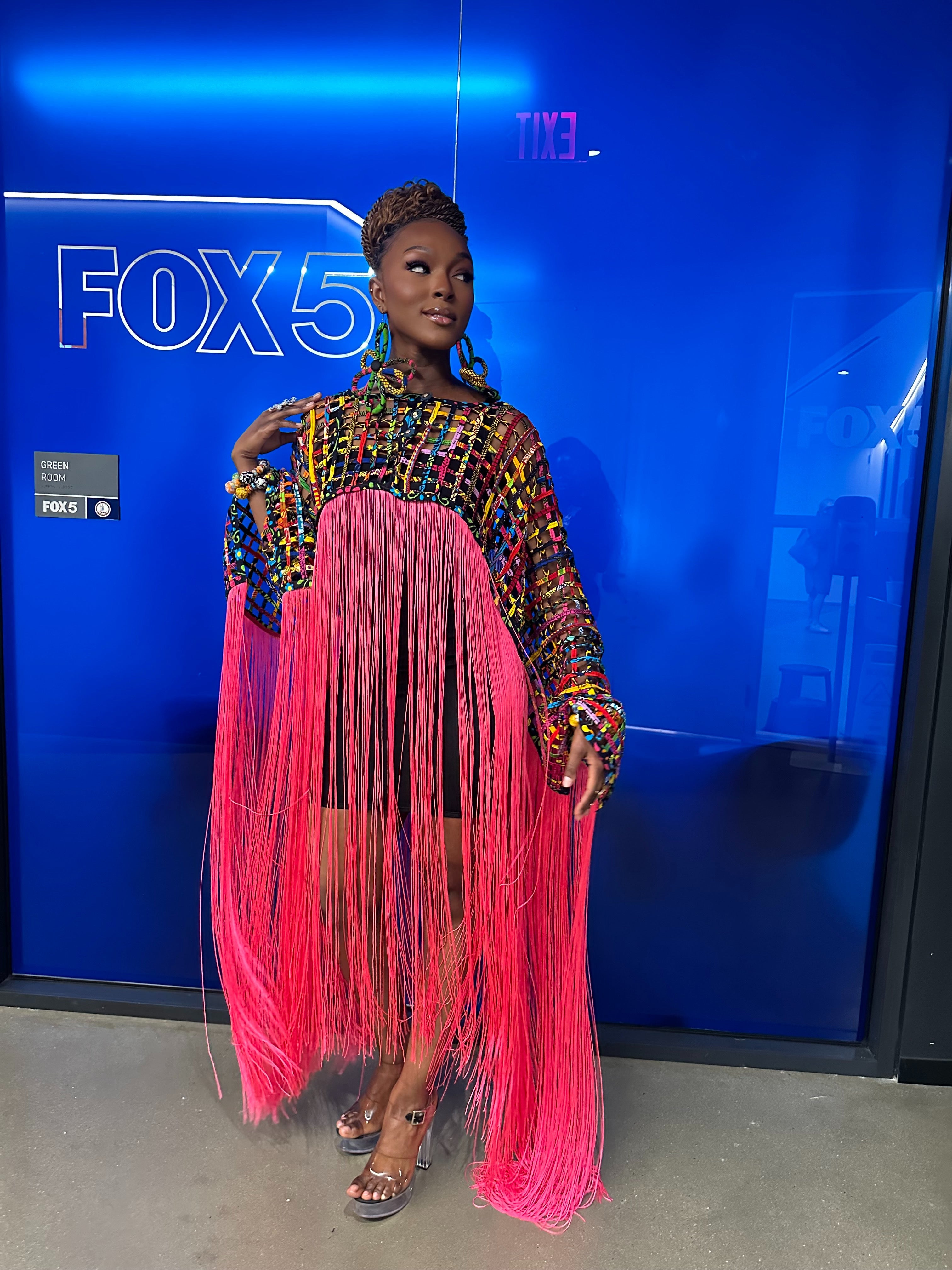 Makeda, Queen of Sheba Royal Fringe Cape/Cover-up