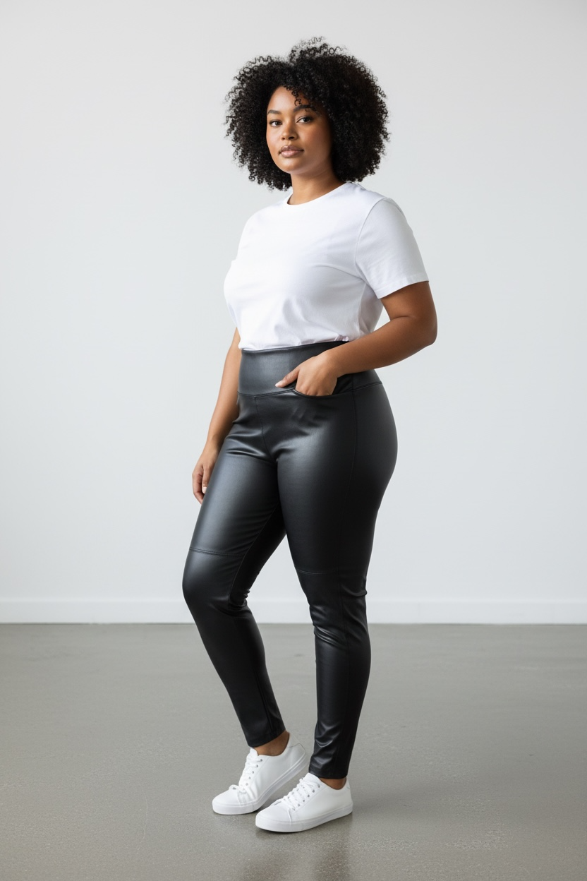W+ PLEATHER PANTS