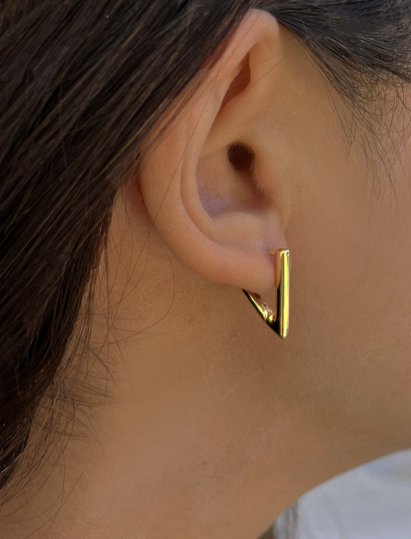 ACHIEVE Triangle Huggies | Sterling Silver