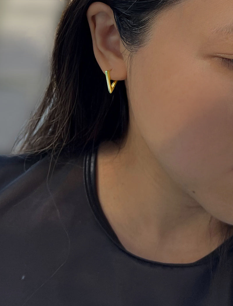 ACHIEVE Triangle Huggies Earrings | Sterling Silver