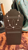 CHUNKY PINK CONCH LIQUID SILVER NECKLACE
