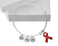 AIDS Red Ribbon Retractable Charm Bracelets