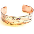 Copper Sculpted Angel Wing Frame Cuff Bracelet