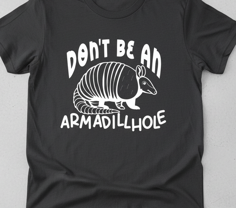 Don't Be an Armadillhole T-Shirt - Funny Armadillo Tee