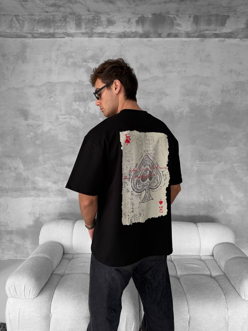 Ace of Spades Graphic T-Shirt – Playing Card Cotton Tee