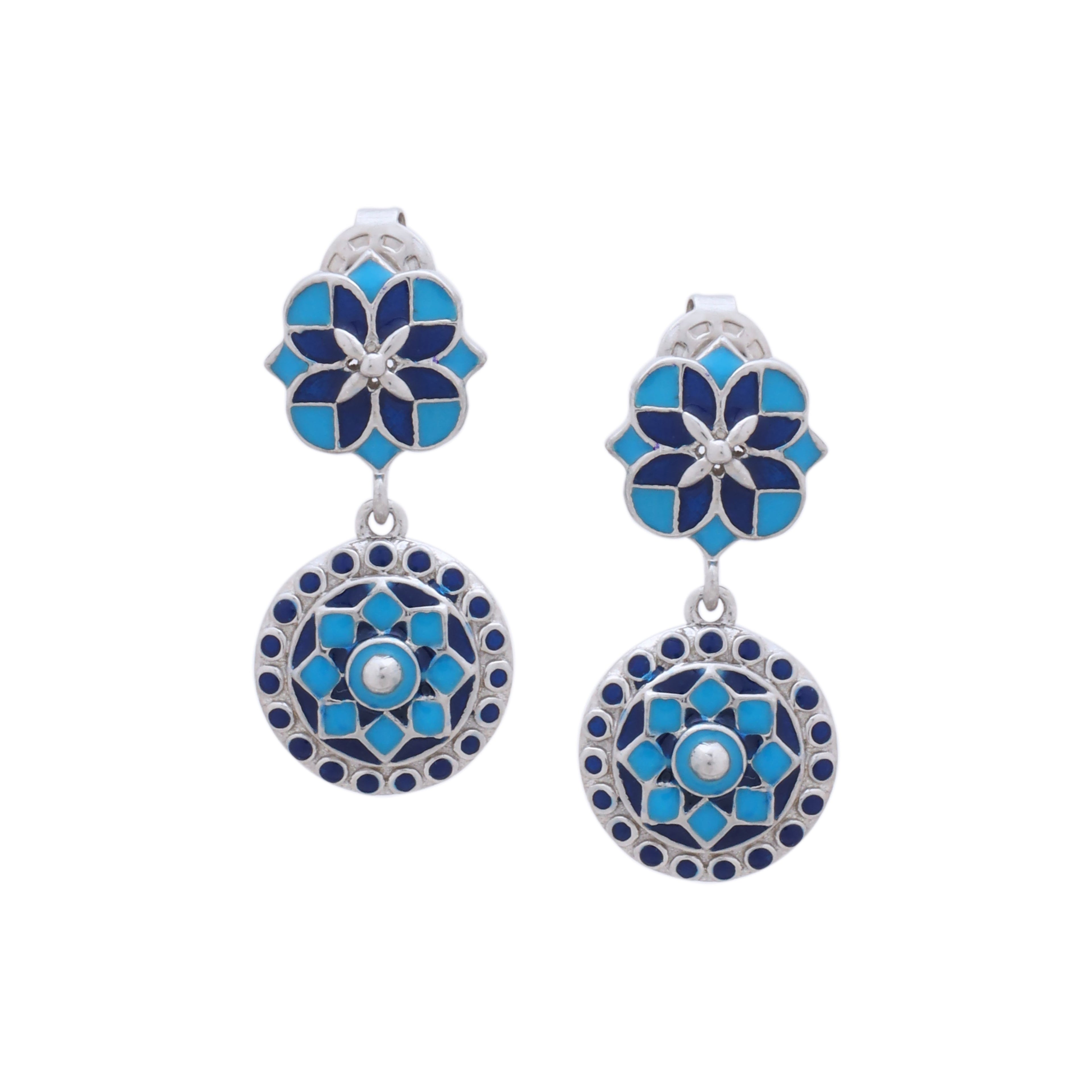 Majestic Mughal Mosaic Drop Earrings