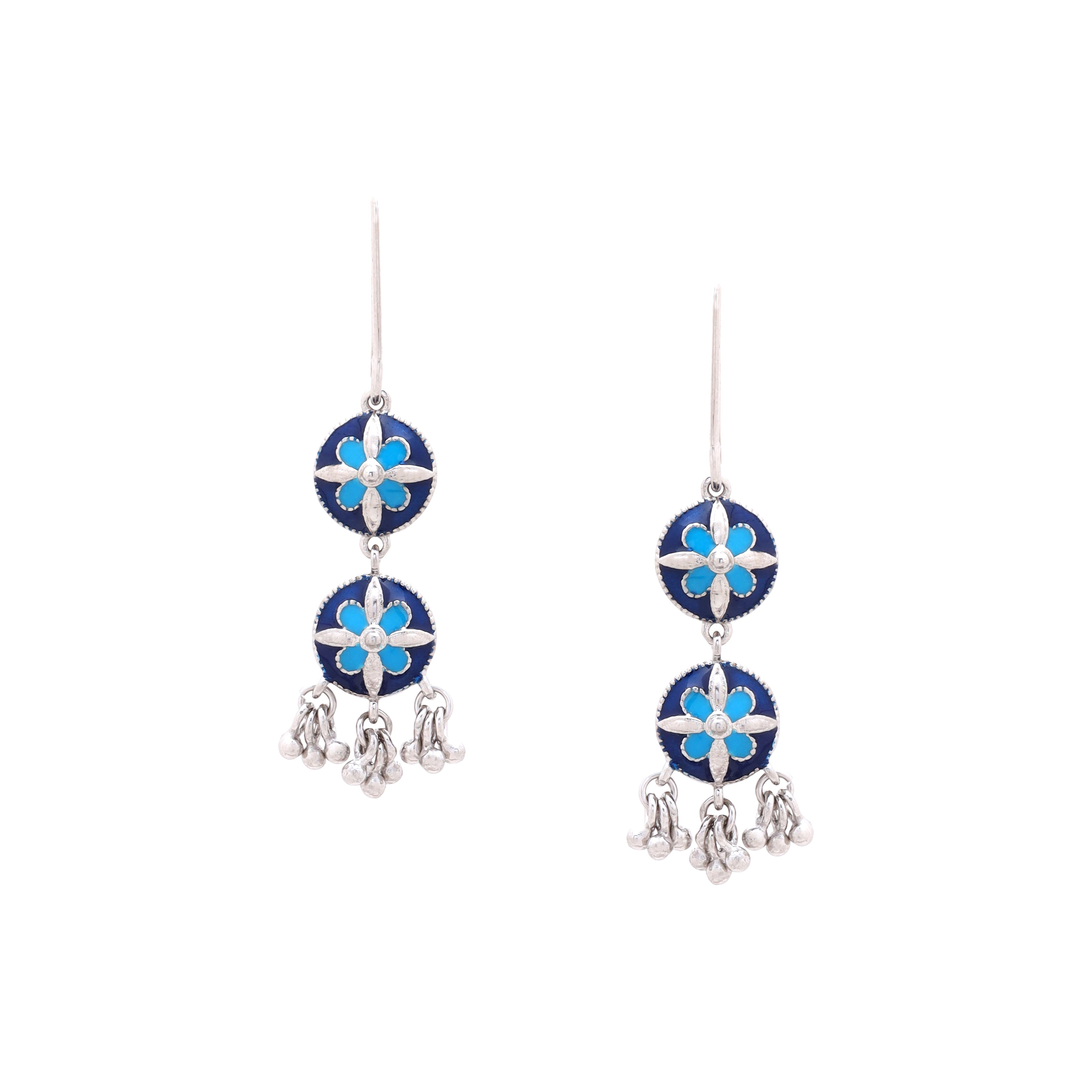 Floral Circlet Drops Earrings