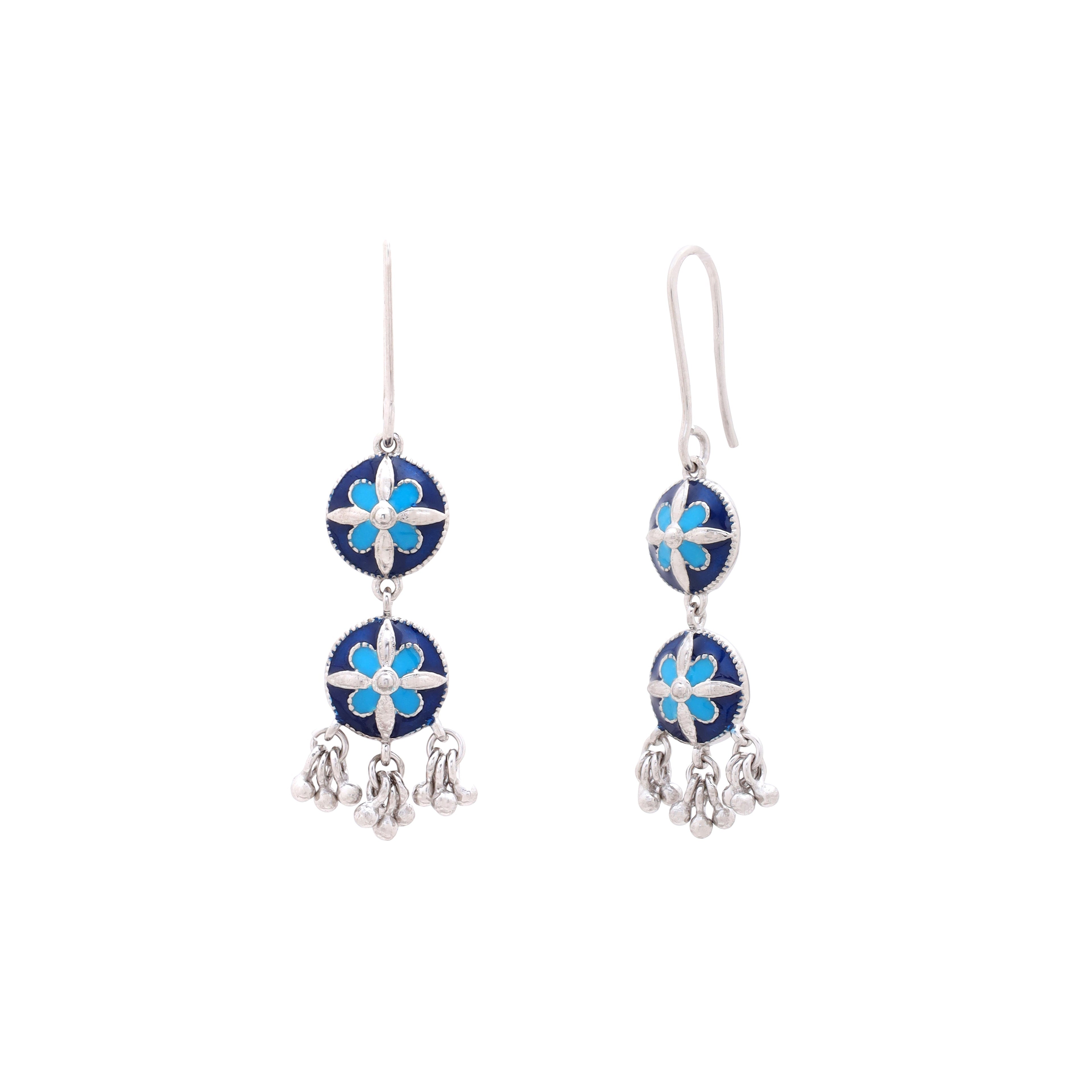 Floral Circlet Drops Earrings