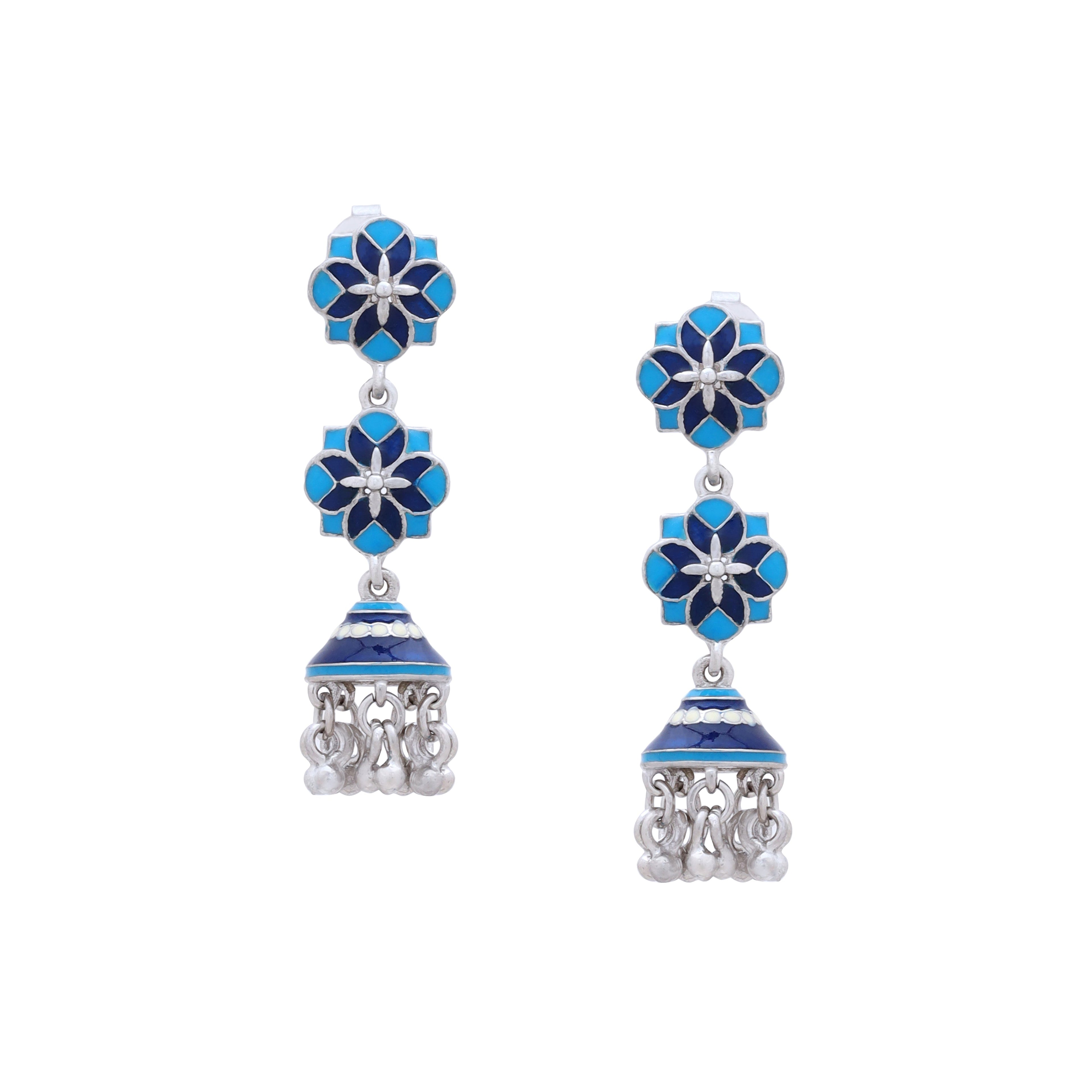 Majestic Mosaic Jhumka Earrings