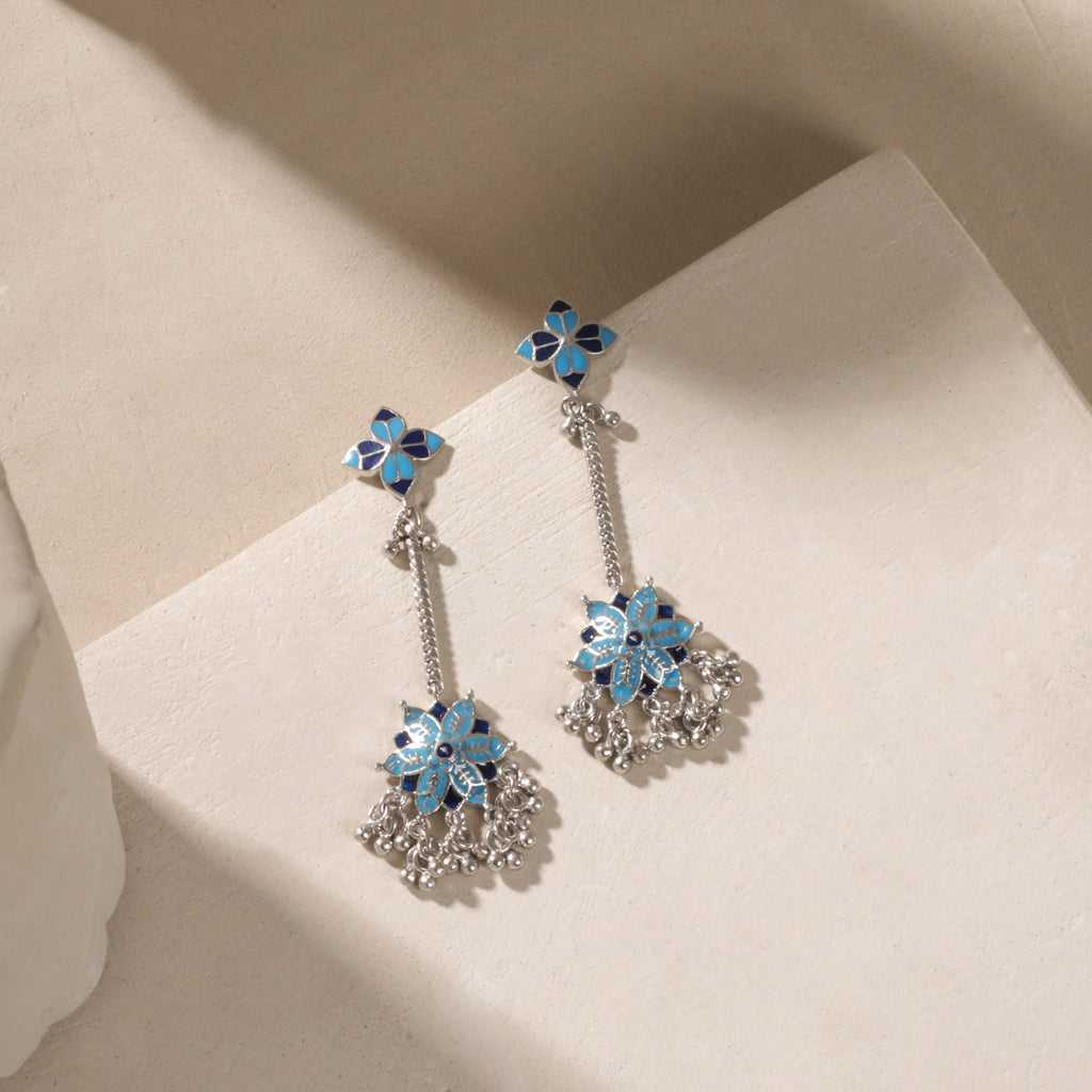 Mosaic Rose Garden Chandelier Earrings