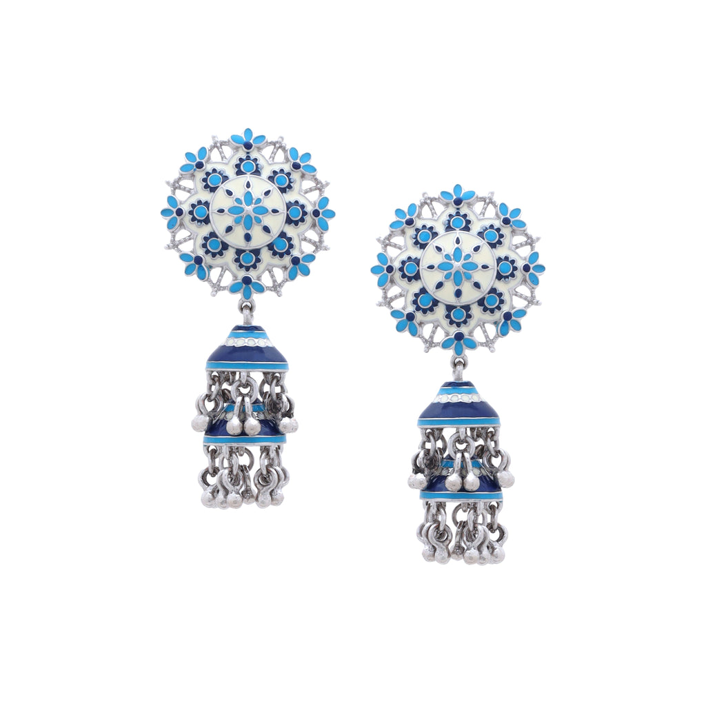 Mehrangarh Gardenia Jhumka Earrings