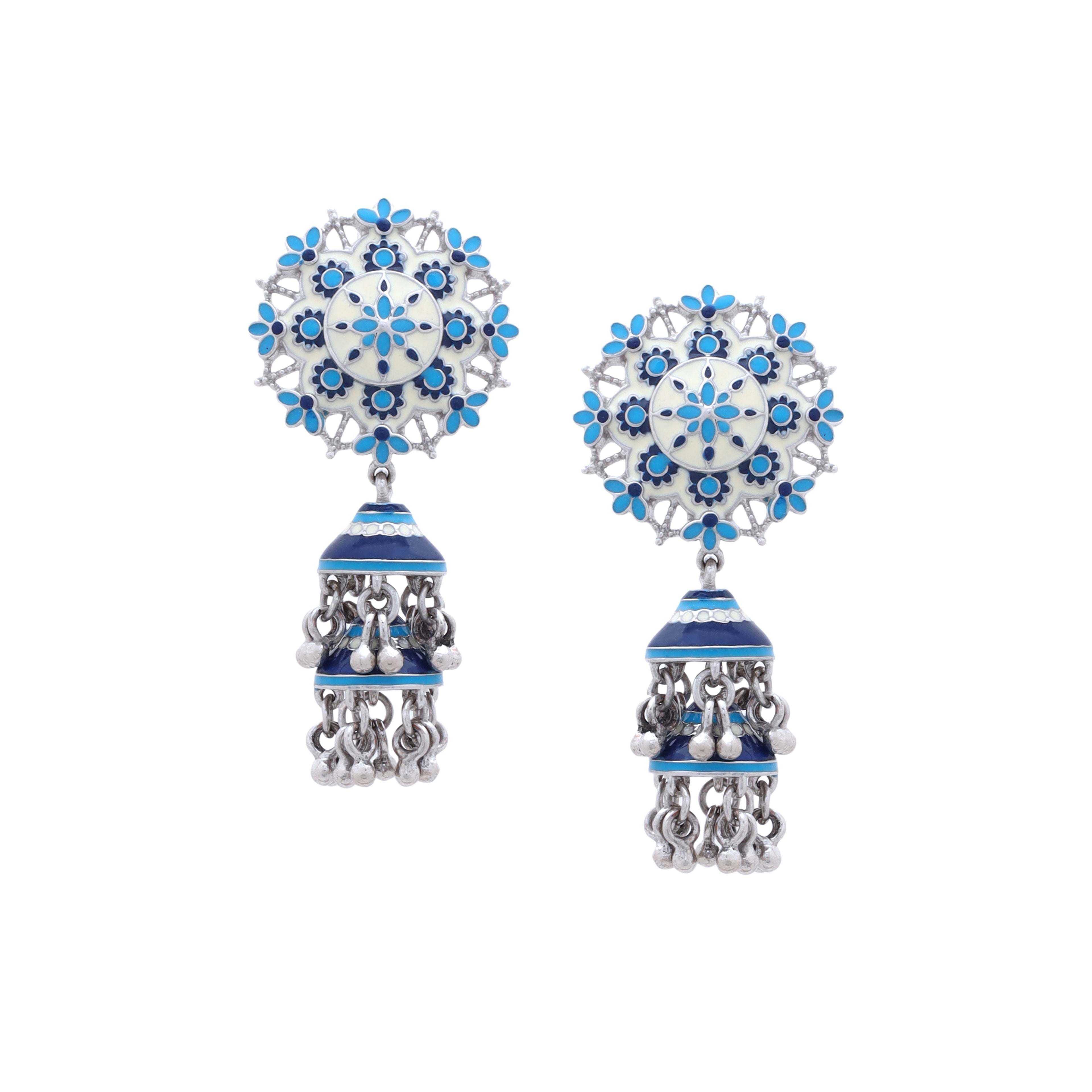 Mehrangarh Gardenia Jhumka Earrings