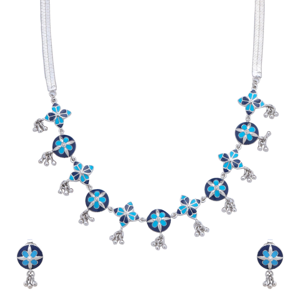 Floral Radiance Necklace and Earrings Set