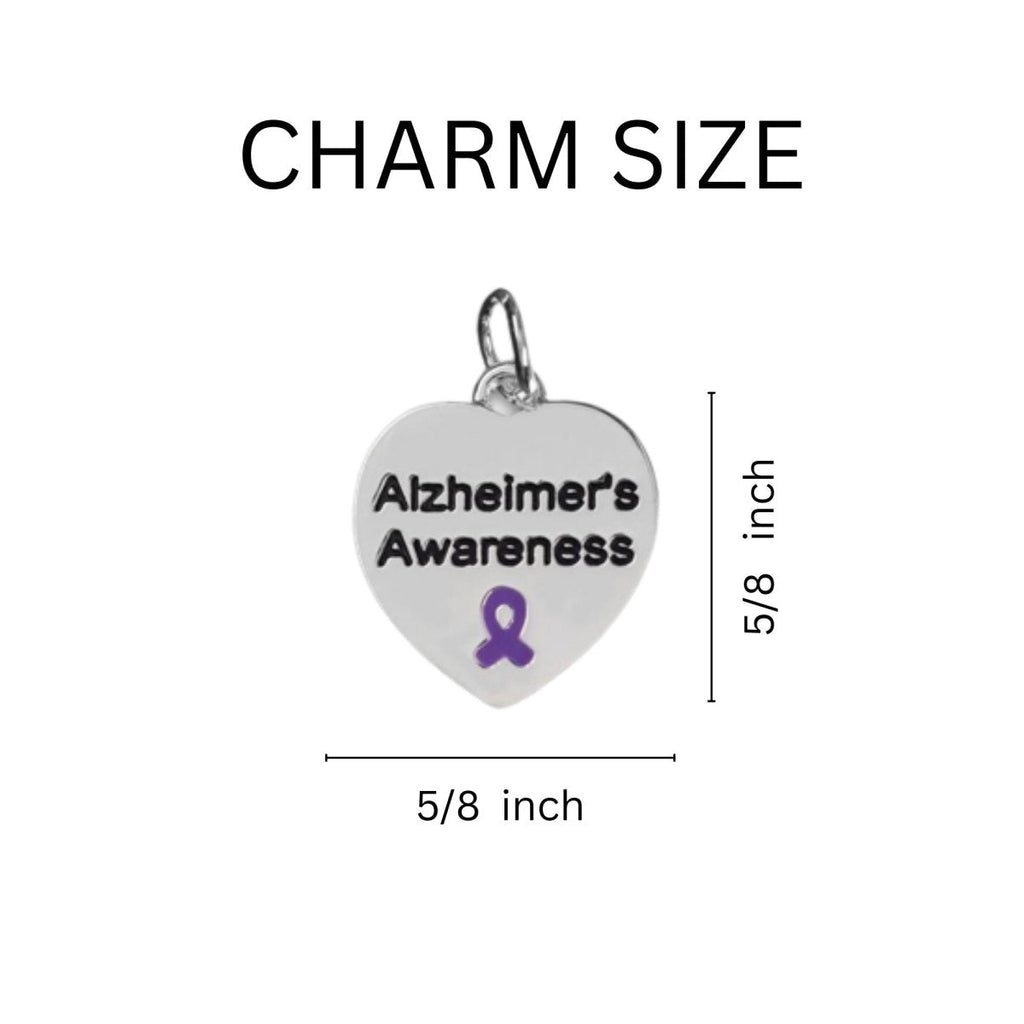 Alzheimer's Awarenes Heart Key Chains