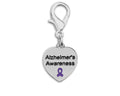 Alzheimer's Awareness Heart Hanging Charms