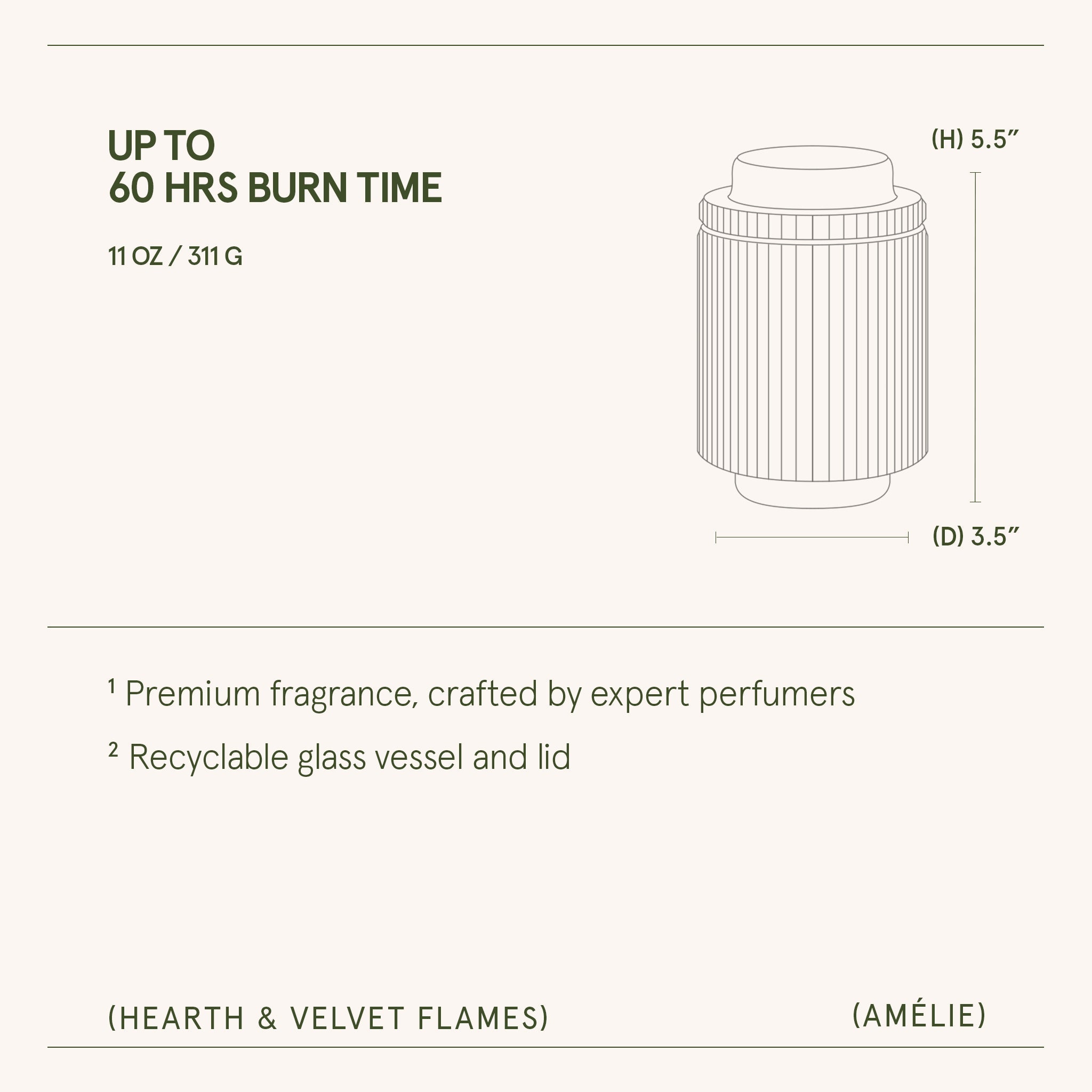 Amélie – Hearth & Velvet Flames 11oz Candle