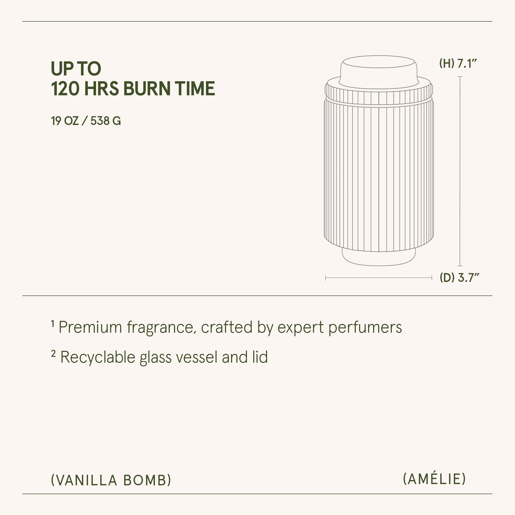 Amélie – Vanilla Bomb Candle