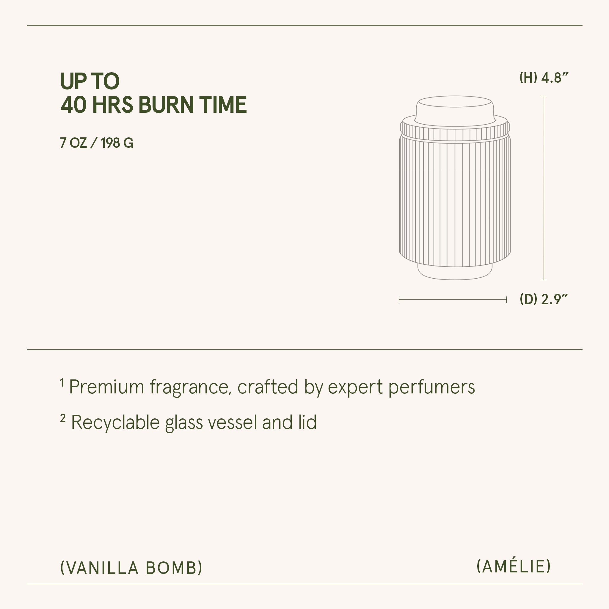 Amélie – Vanilla Bomb Candle