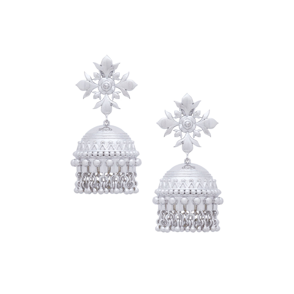 Dreamcatcher Lotus Jhumka Earrings
