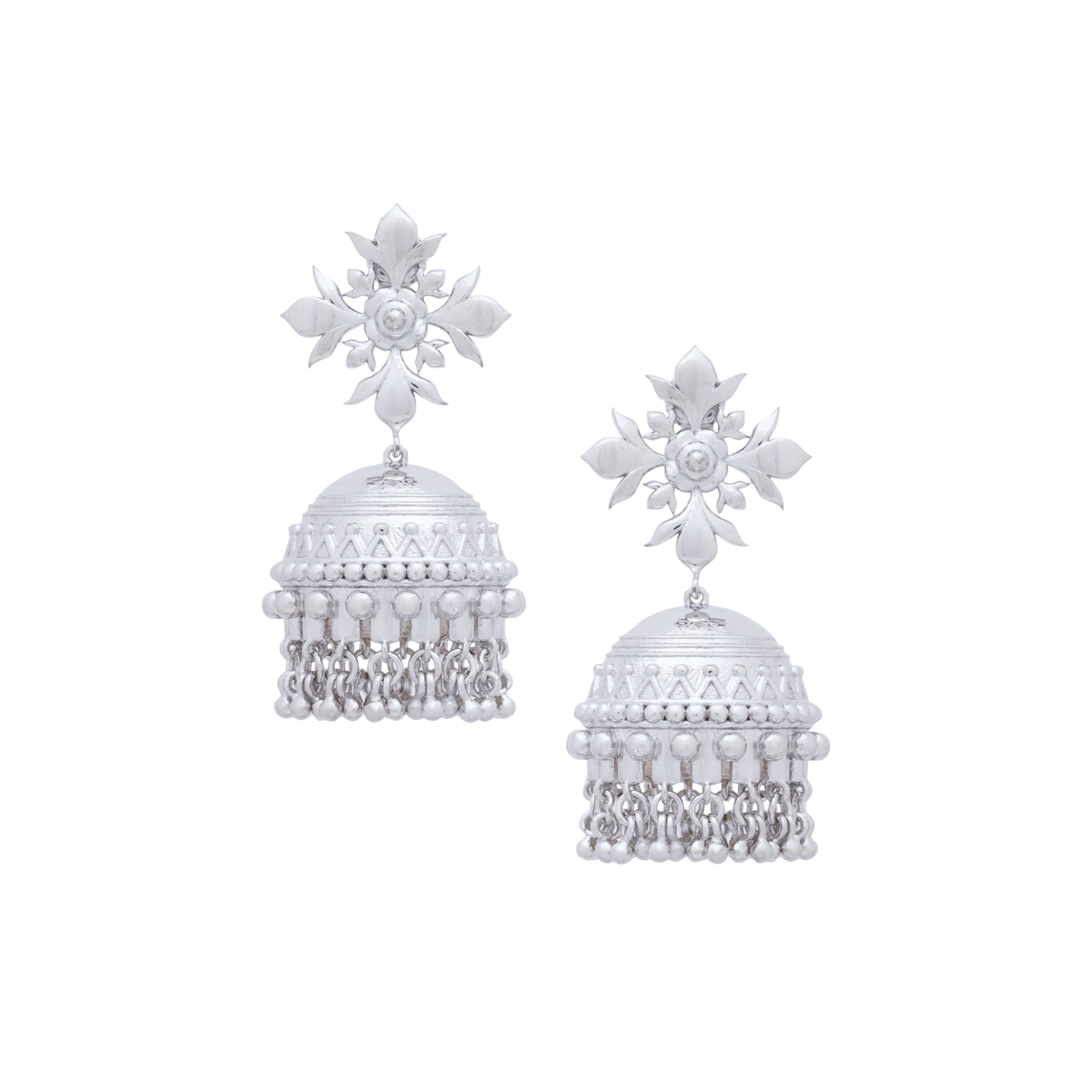 Dreamcatcher Lotus Jhumka Earrings