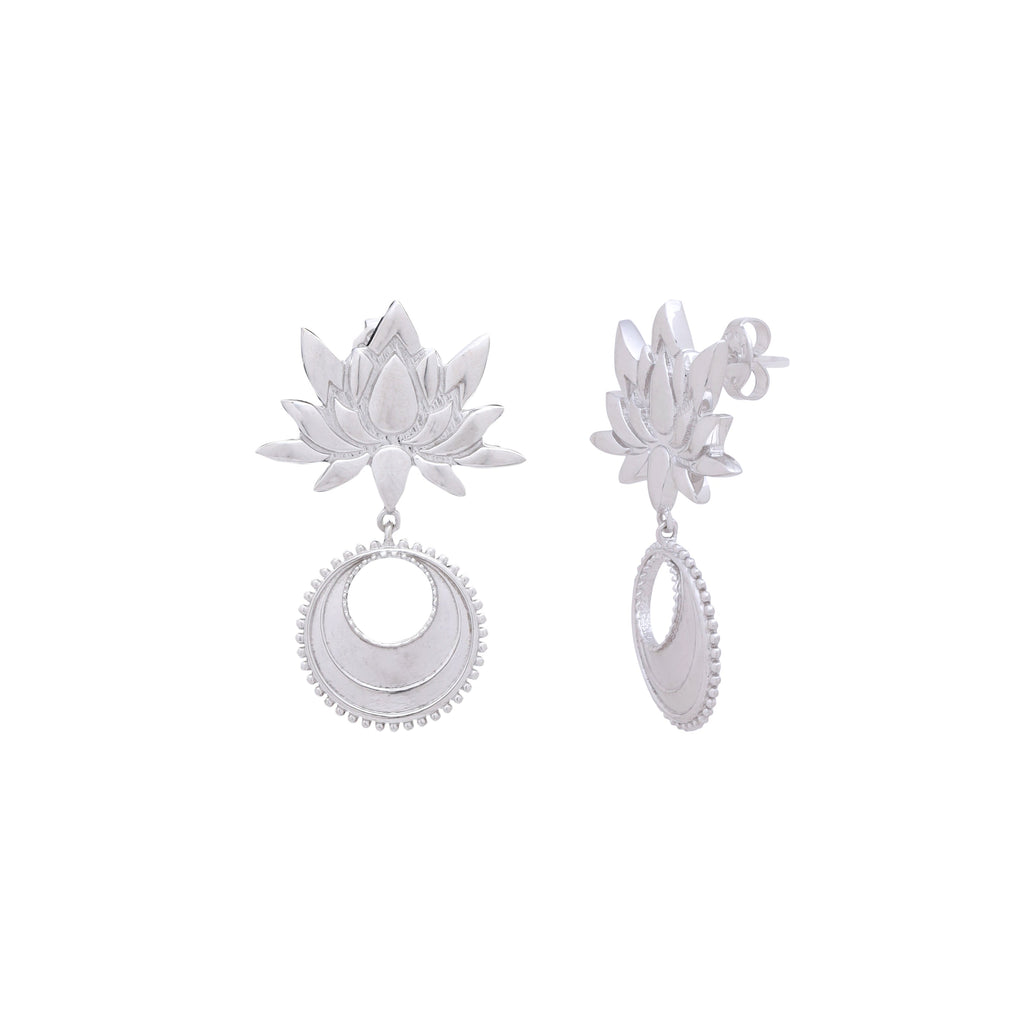 Lotus Moonlight Drop Earrings
