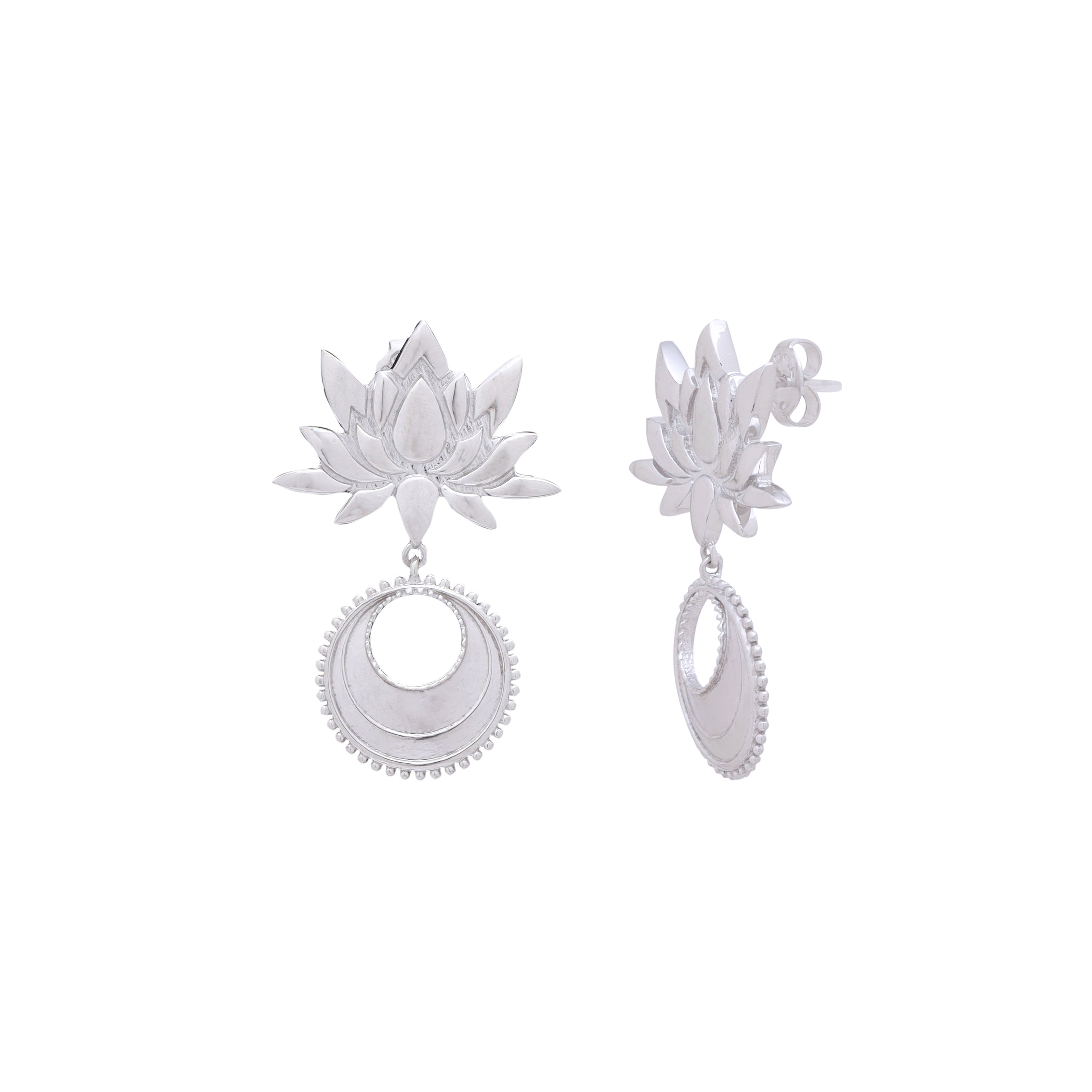 Lotus Moonlight Drop Earrings