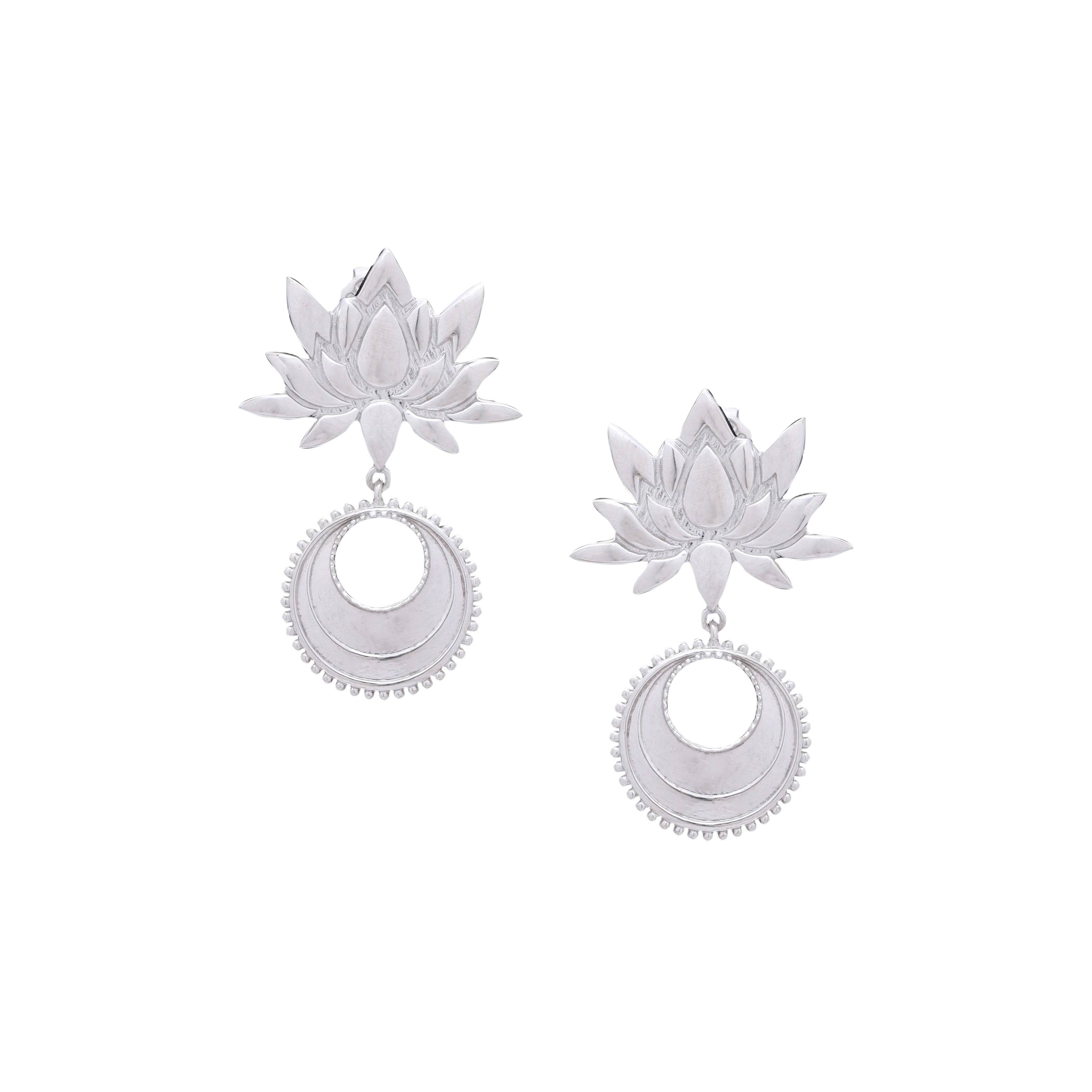 Lotus Moonlight Drop Earrings