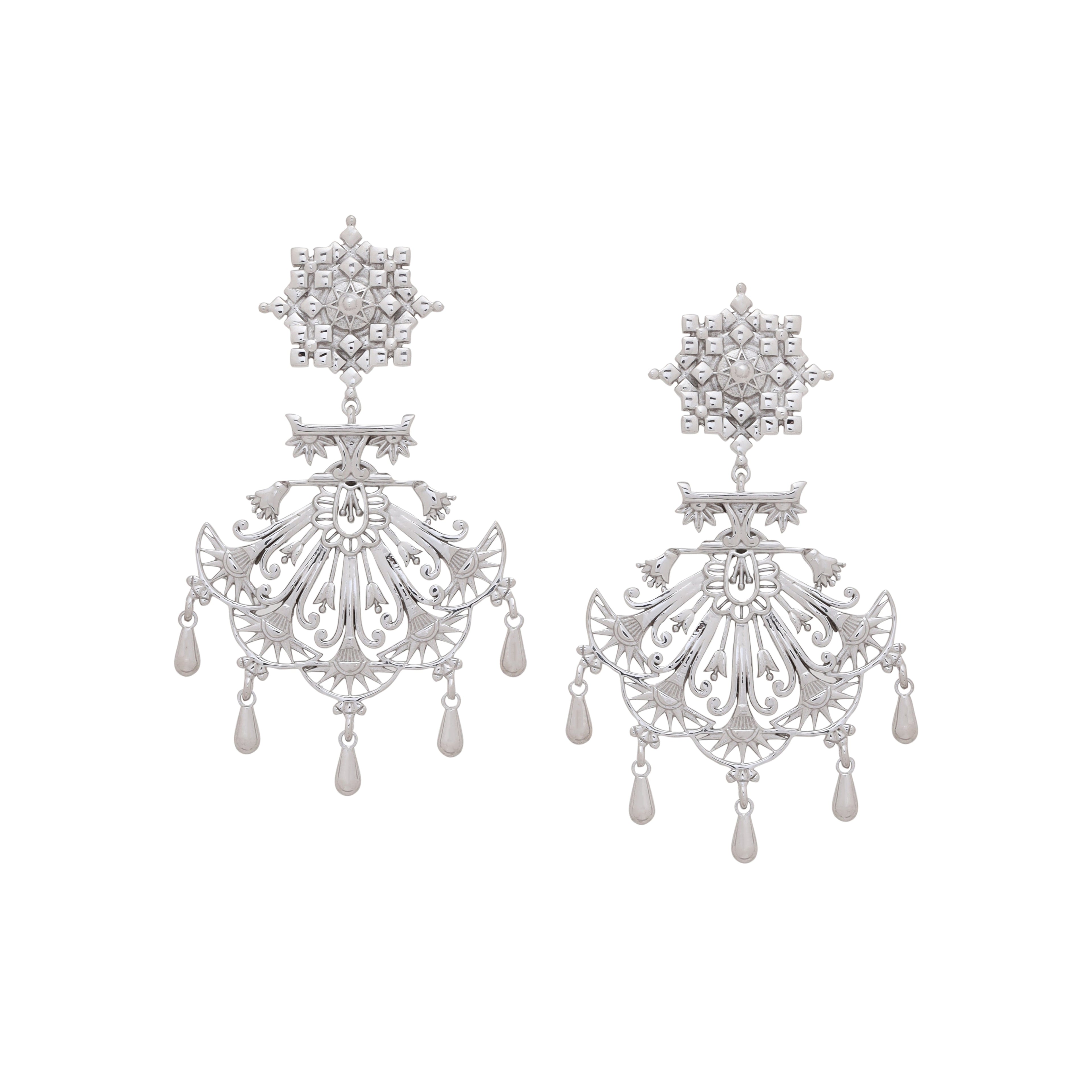 Aster Sunbeam Chandelier Earrings