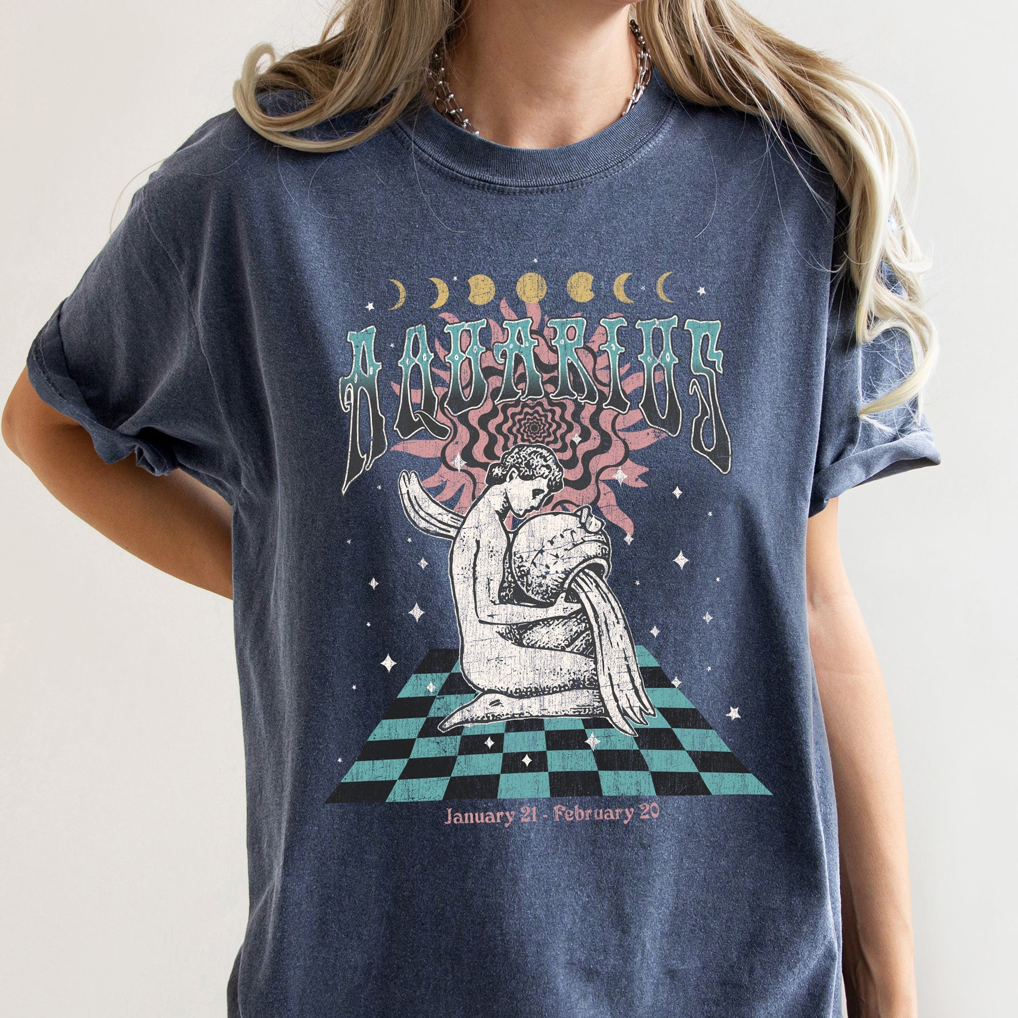 Aquarius Zodiac Comfort Colors Tees, Horoscope, Astrology