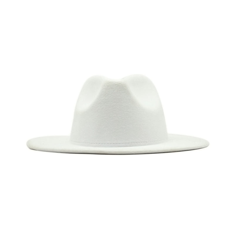 Autumn Winter Womens Felt Hat Fedoras Big Brim Hats For Women British