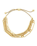 Layered Chain Bolo Bracelet