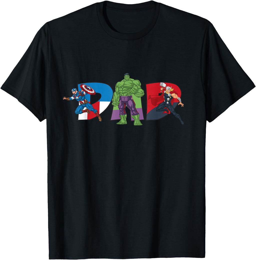Original Marvel Avengers Team Dad T-Shirt - Fun Novelty Design Men Women