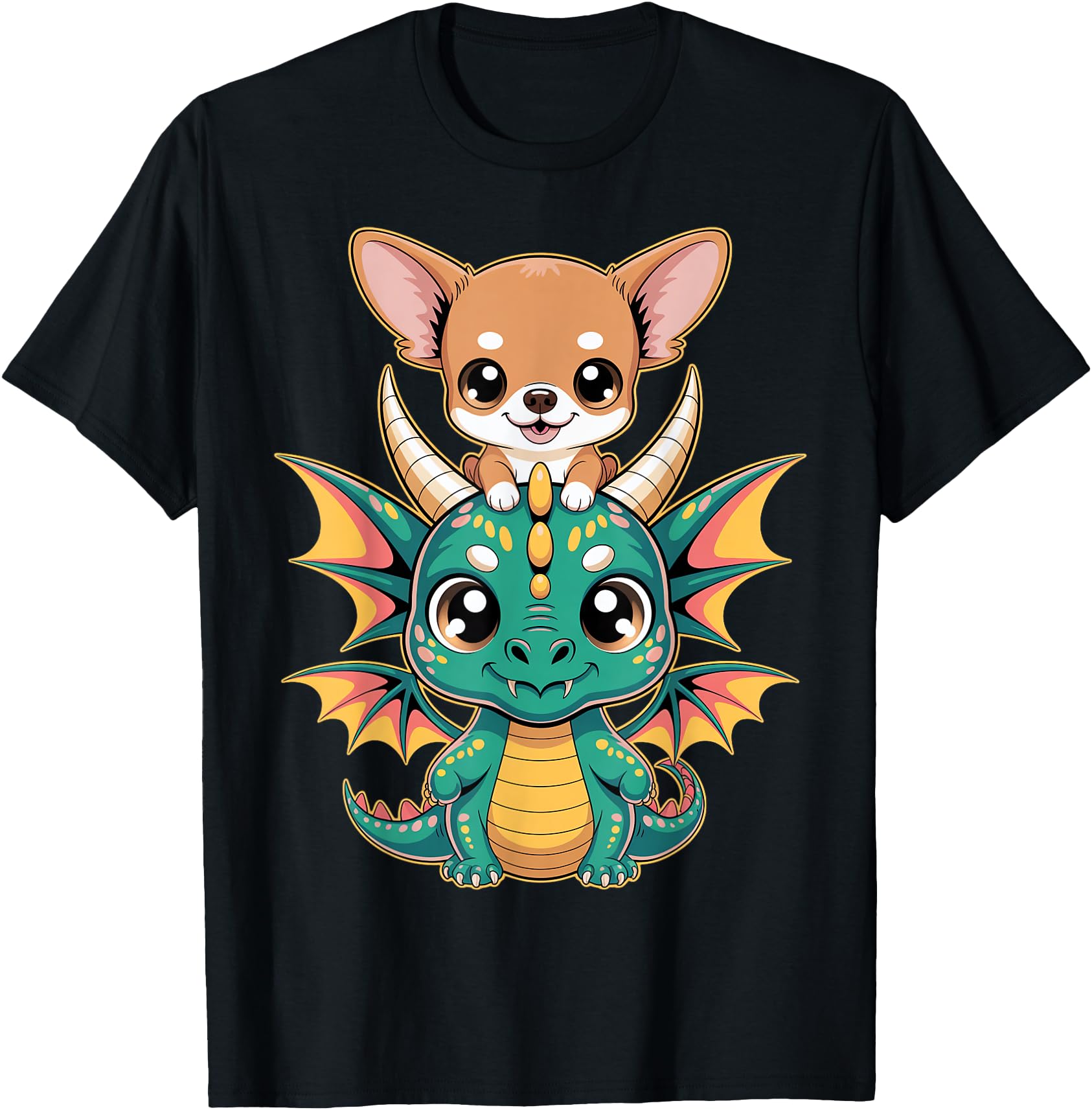 Authentic Chibi Dragon Chihuahua Hoodie - Novelty Apparel for Adults