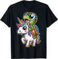 Exclusive Chibi Unicorn Turtle T-Shirt - Casual Everyday Wear Men Women