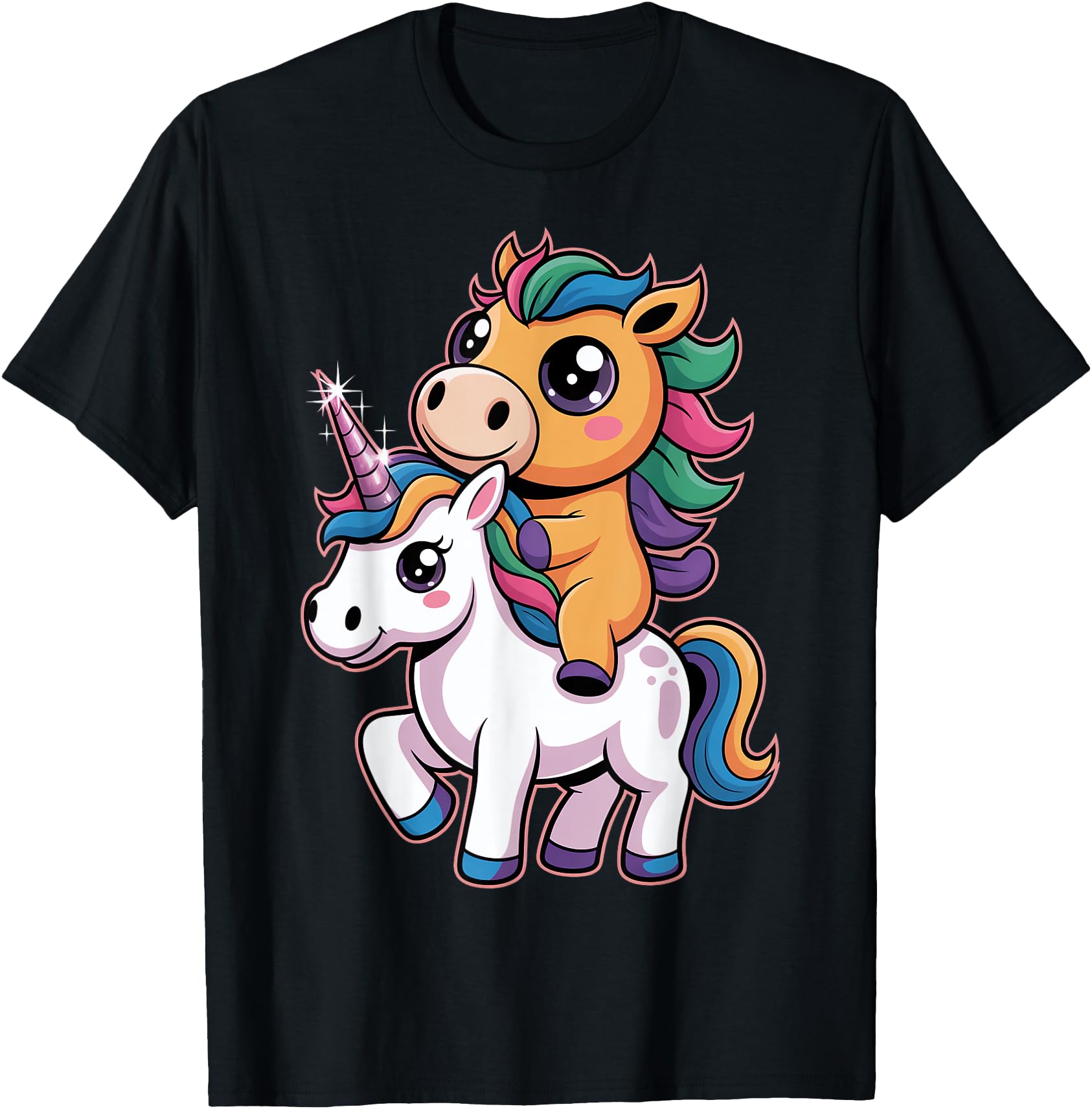Exclusive Chibi Unicorn Rainbow Sweatshirt - Fun Novelty Design Men Women