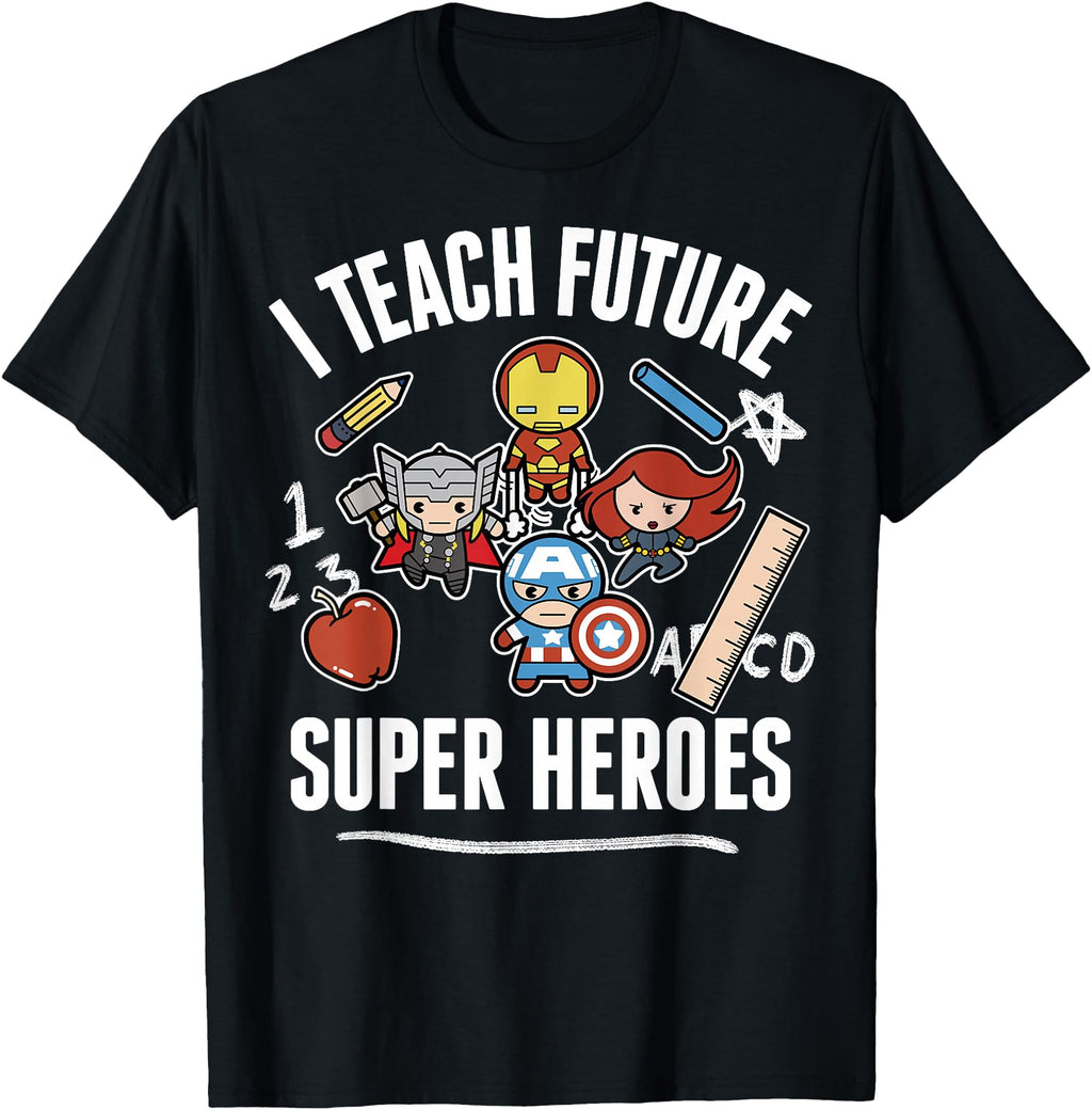 Marvel Avengers I Teach Super Heroes T-Shirt - Custom Art Print for Adults