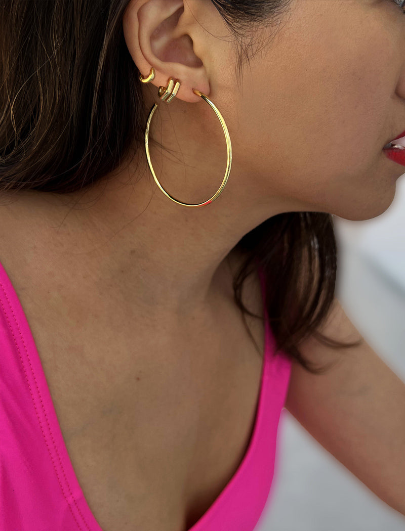 PERFECT HOOP EARRINGS IN 18K GOLD OVER STERLING SILVER
